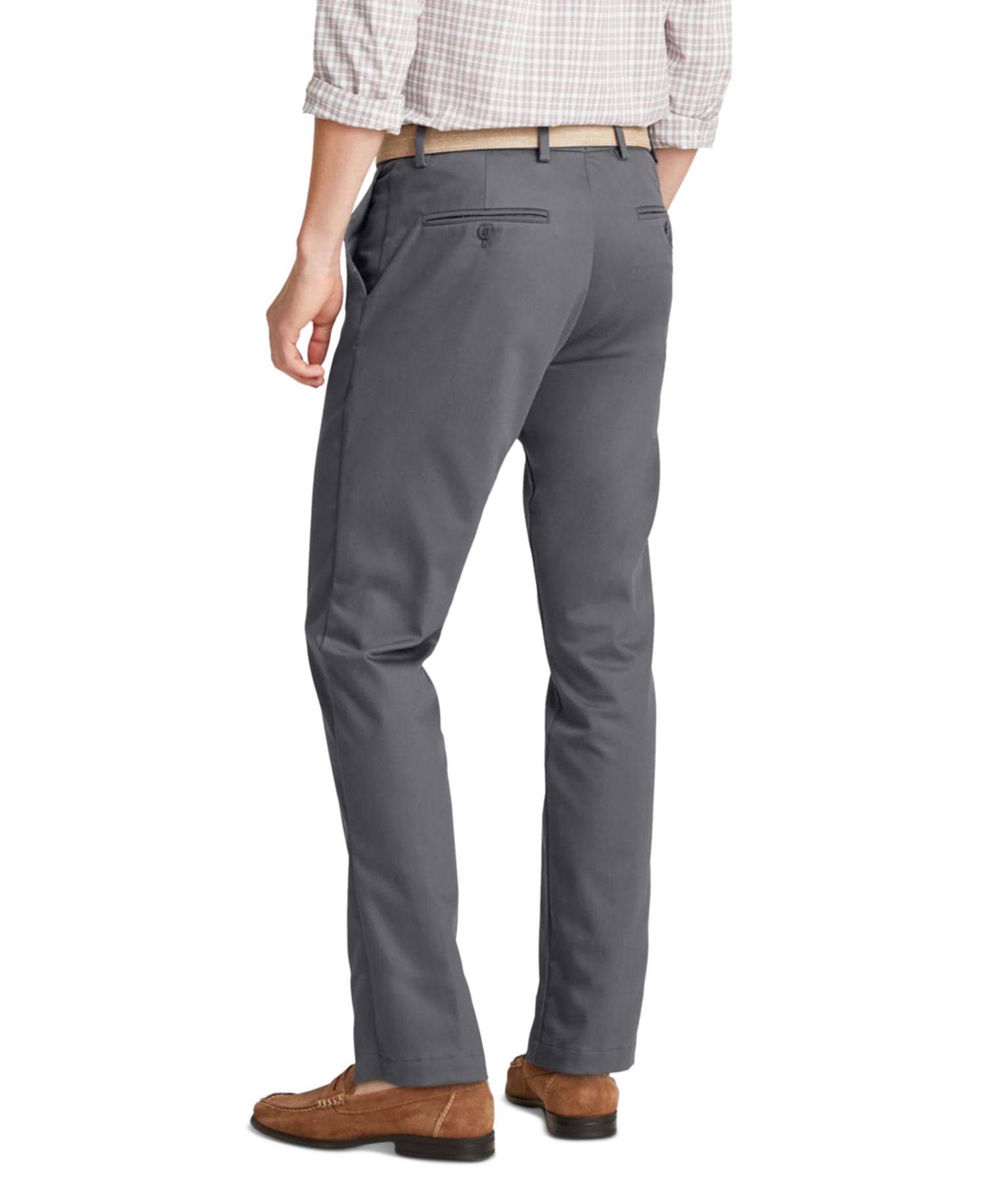 Men's Signature Slim Fit Iron Free Khaki Pants with Stain Defender