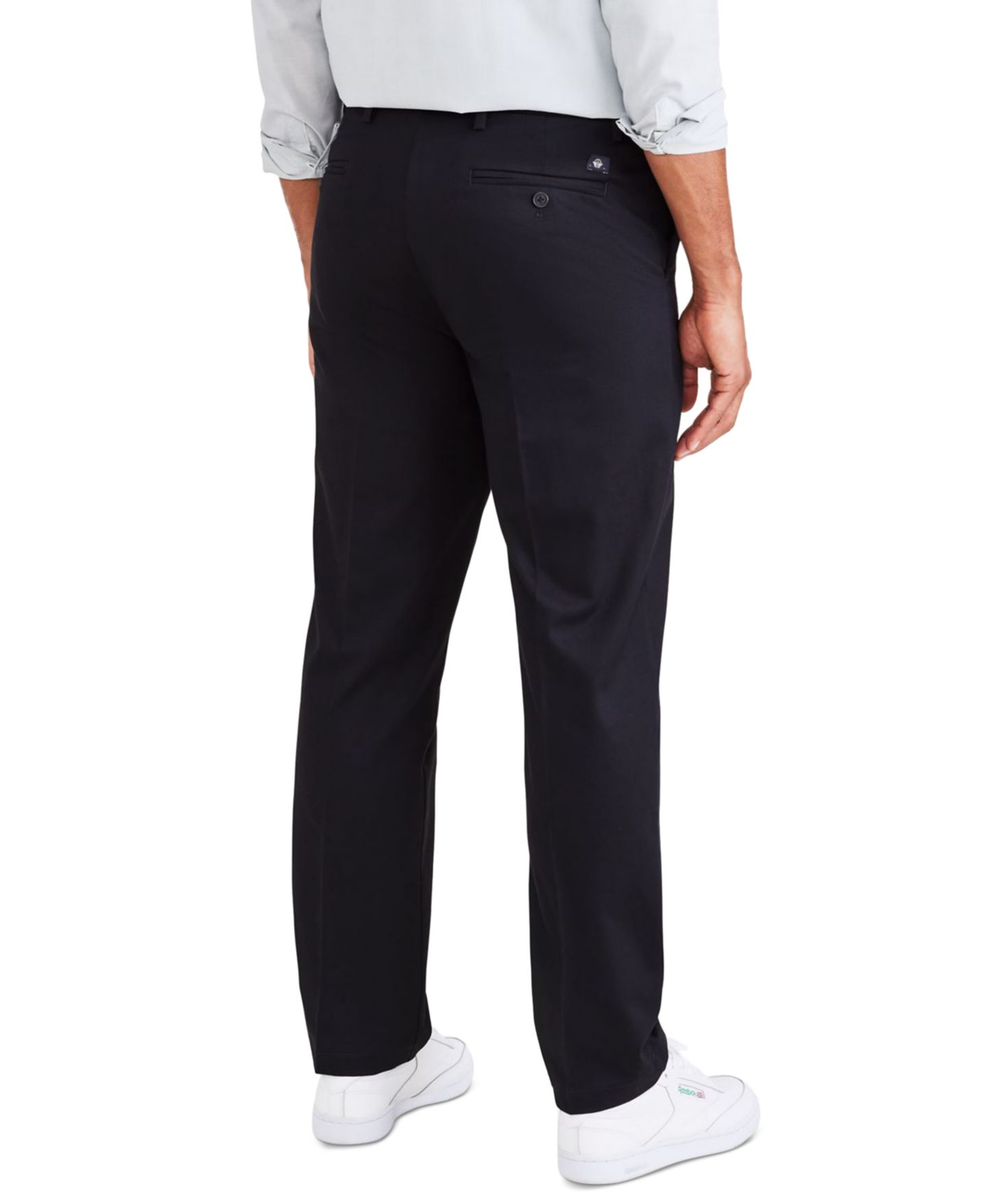 Мужские брюки Dockers Signature Straight Fit Iron Free Khaki Pants with Stain Defender, цвет: Чёрный — фото 2