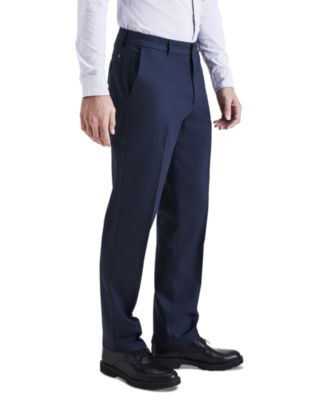Men's Signature Straight Fit Iron Free Khaki Pants with Stain Defender