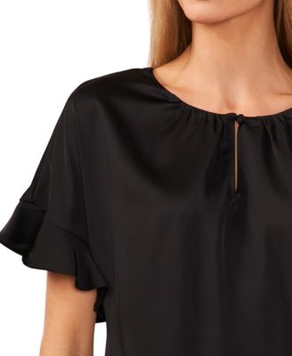 Women's Short-Sleeve Flutter Top