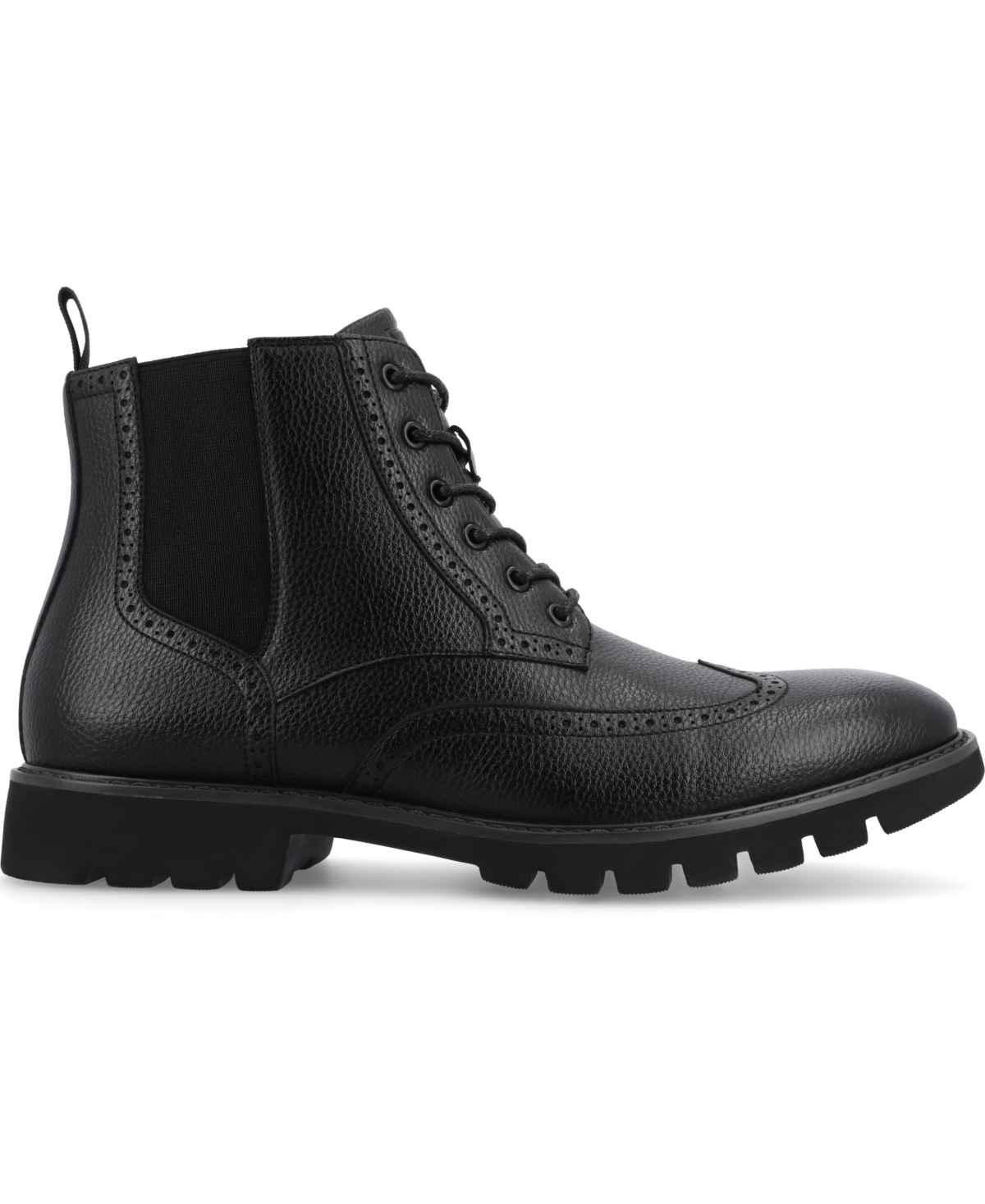 Vance Co. Men's Bowman Tru Comfort Foam Wingtip Lace-Up Ankle Boots