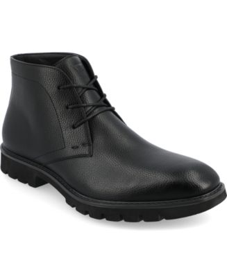 Vance Co. Men's Franco Plain Toe Chukka Boots Black Size 11 M