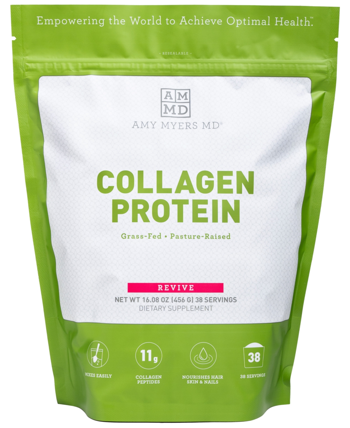 Amy Myers Md Collagen Protein 38 Servings In Green