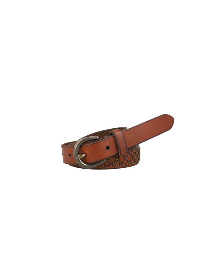 Frye Women's 18mm Micro Stud Leather Belt - Macy's