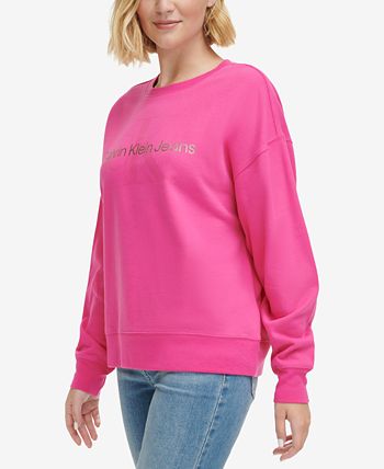 Jeans Macy\'s Calvin Women\'s Foiled Logo-Print Klein - Village Sweatshirt West