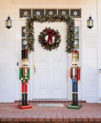 54" H Wooden Christmas Glitter King Nutcracker