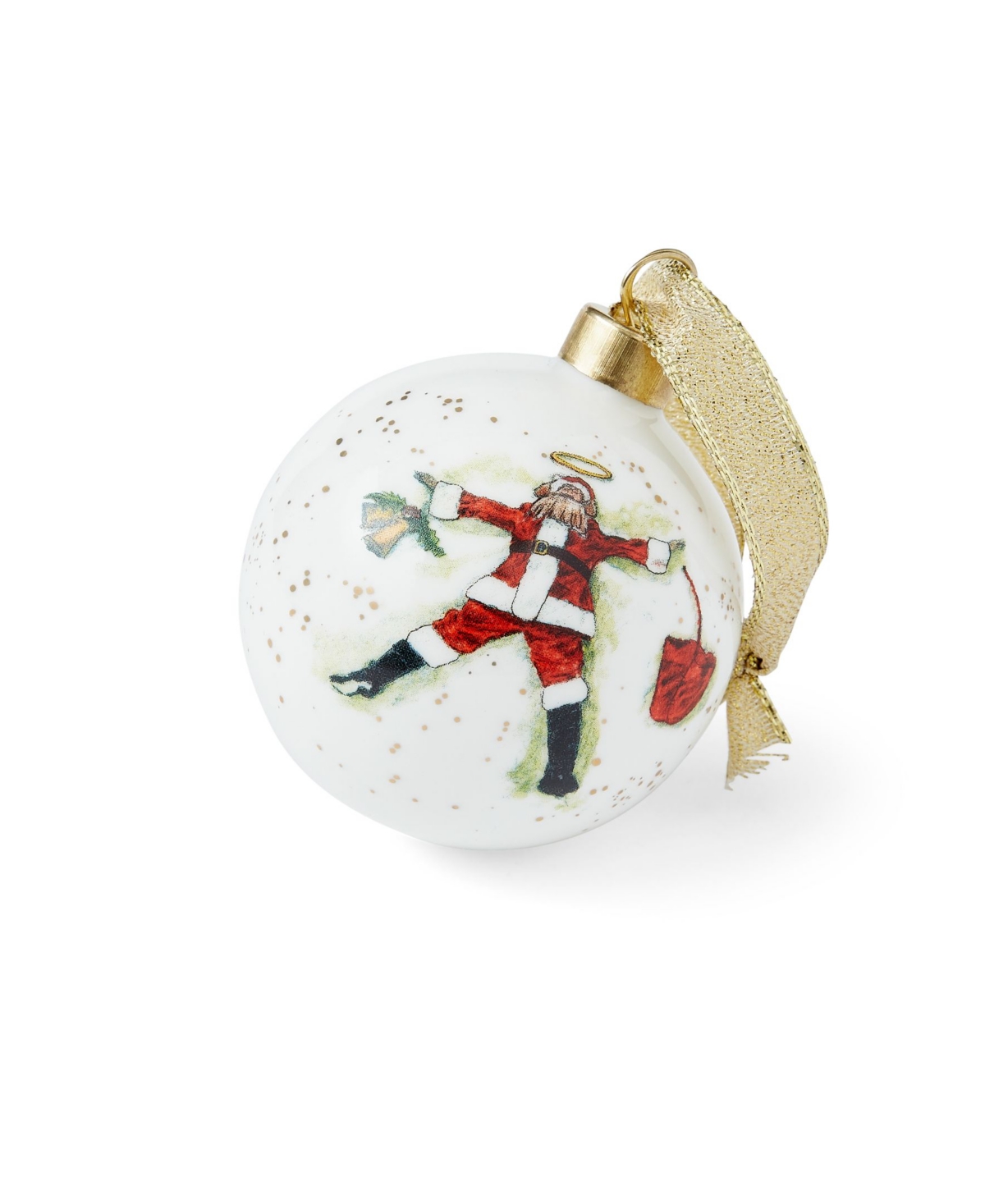 Shop Kit Kemp For Spode Christmas Doodles Best In Snow Bauble Ornament In White