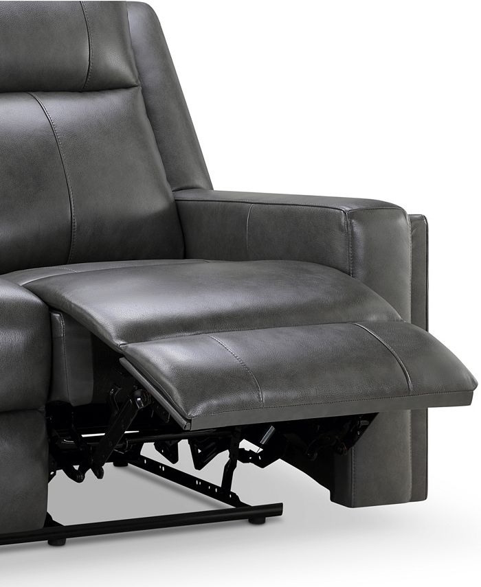 Abbyson Living Rhodes 37.5" TopGrain Leather Manual Recliner Macy's