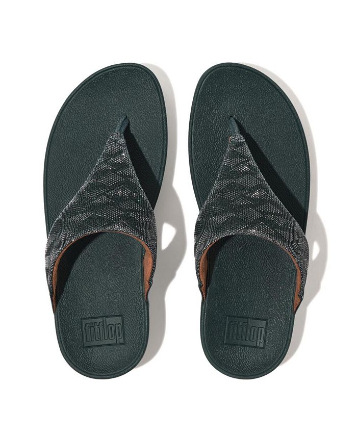 FitFlop Women's Lulu Glitz Toe-Post Sandals - Macy's