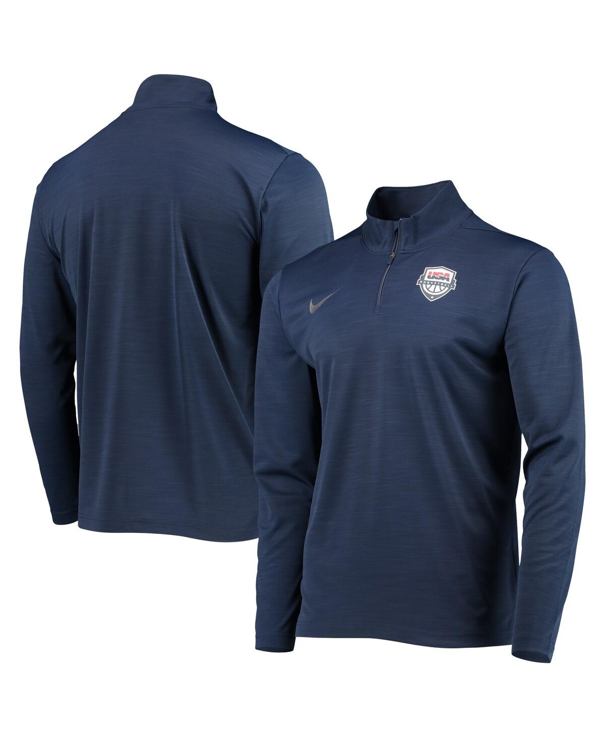 Nike Navy Usa Basketball Intensity Performance Quarterzip Jacket