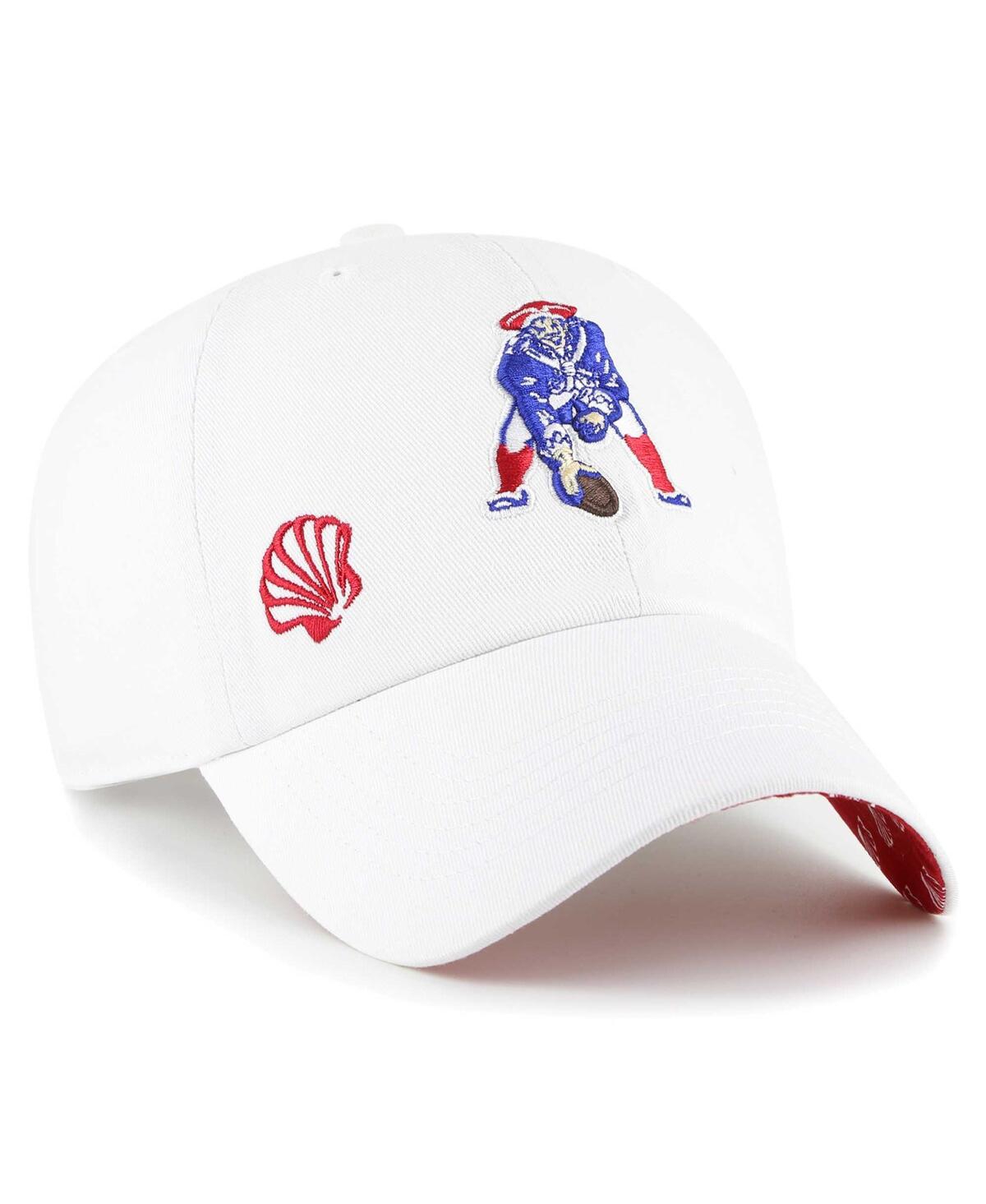 47 Brand Women's ' White New England Patriots Confetti Icon Clean Up Adjustable Hat In White