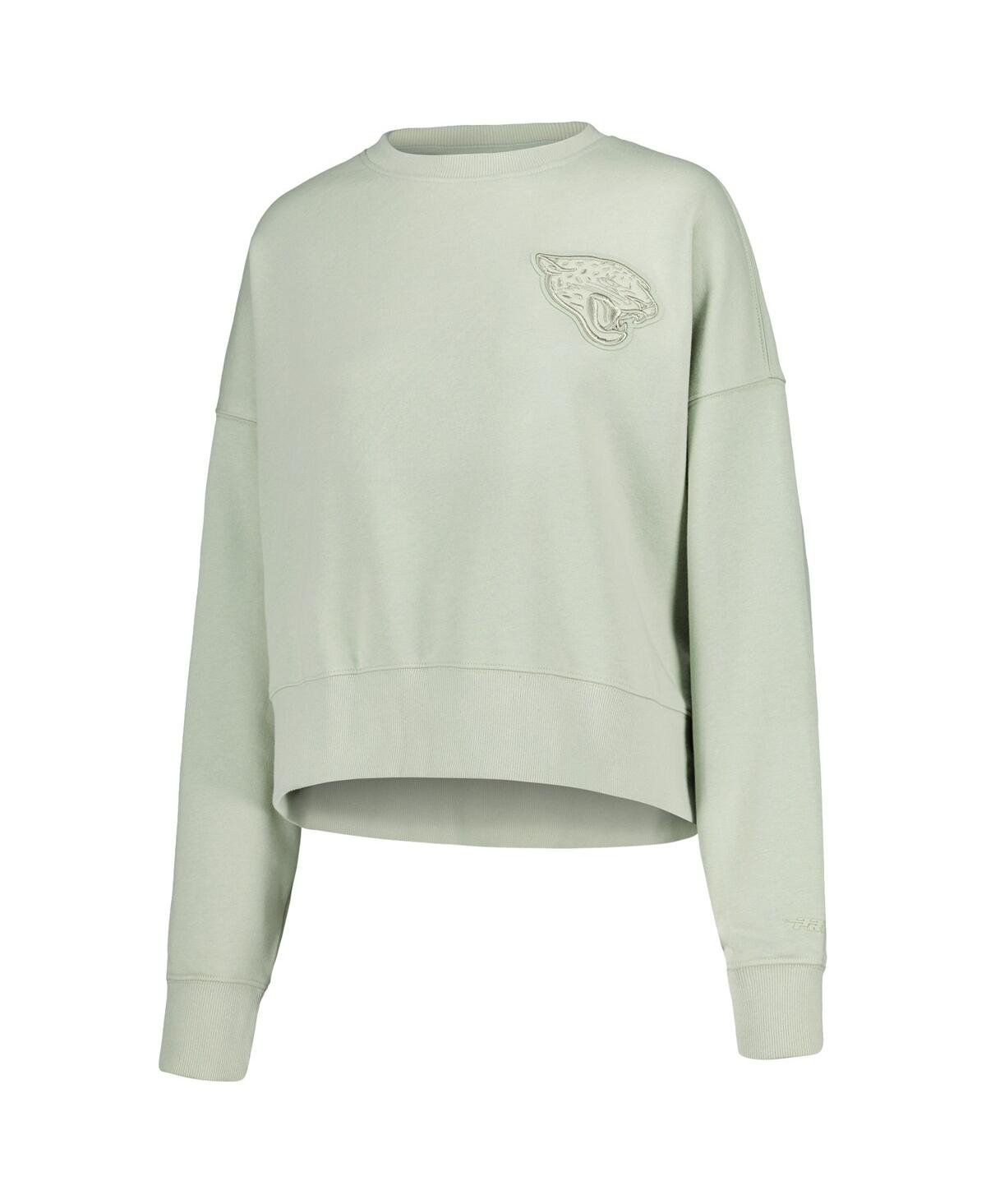 Women's Pro Standard Light Green Jacksonville Jaguars Neutral Pullover Sweatshirt