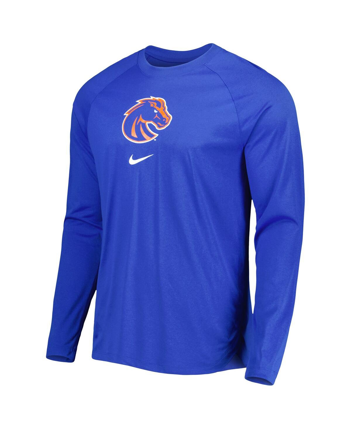 Shop Nike Men's  Royal Boise State Broncos Spotlight Raglan Performance Long Sleeve T-shirt