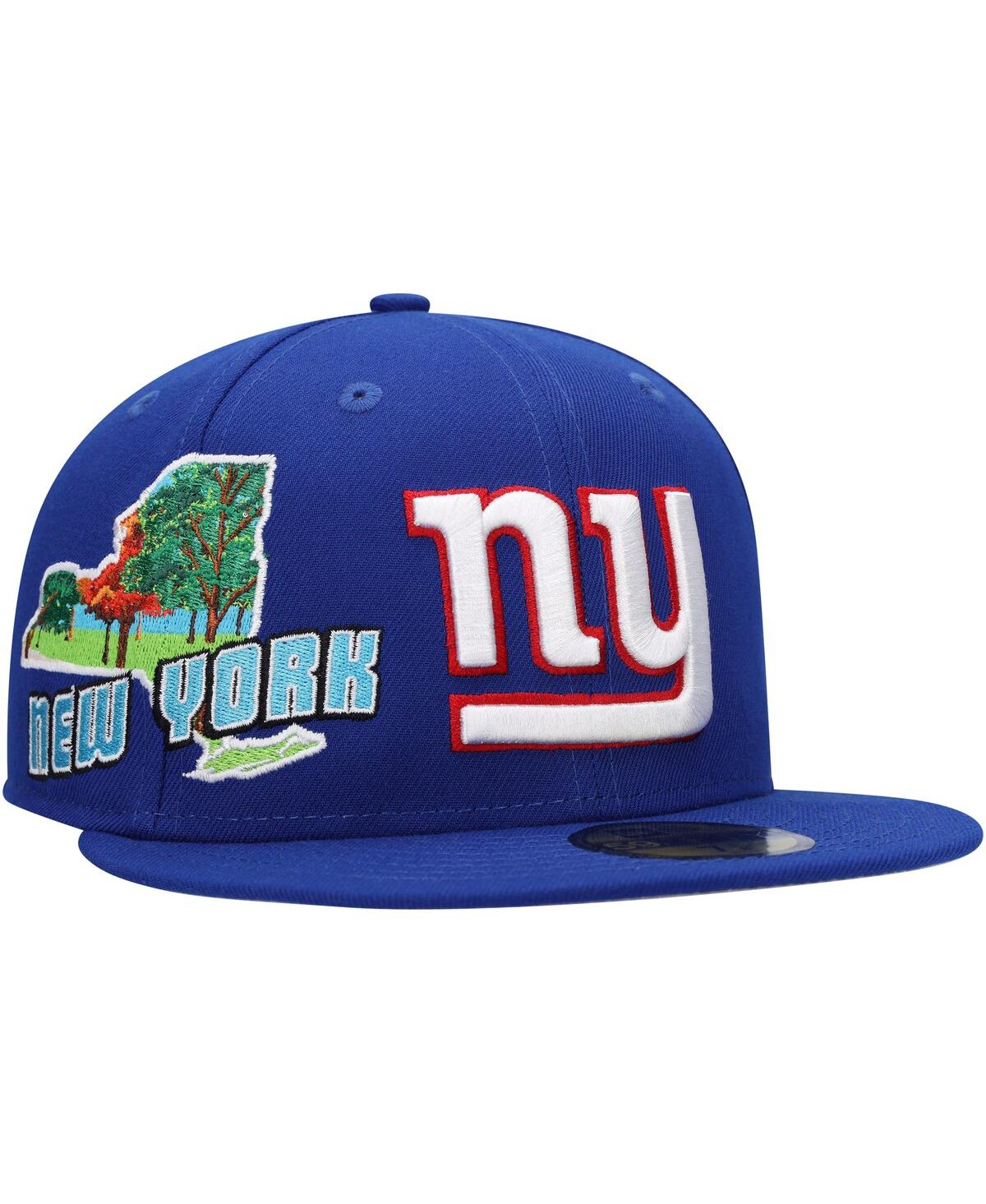 New Era Men's  Royal New York Giants State View 59fifty Fitted Hat In Royal