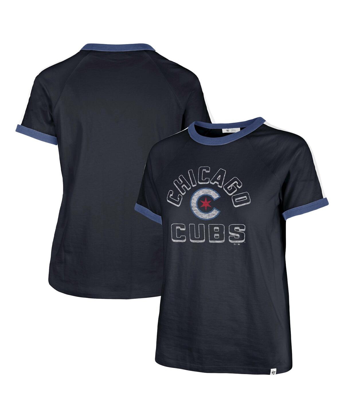 47 Brand Women's ' Navy Chicago Cubs City Connect Sweet Heat Peyton T-shirt
