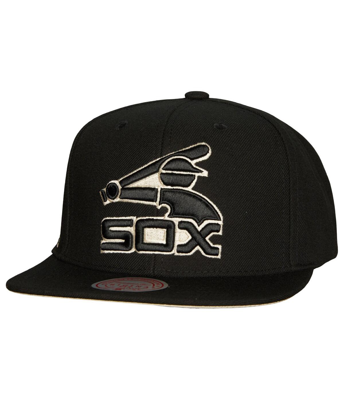 Mitchell & Ness Men's  Black Chicago White Sox Cooperstown Collection True Classics Snapback Hat
