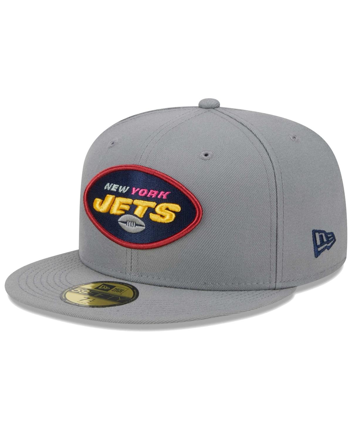 Men's New EraNew York Jets Color Pack 59FIFTY Fitted Hat - Gray