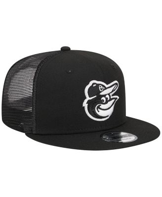 Men's Black Baltimore Orioles Trucker 9FIFTY Snapback Hat