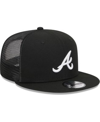 Men's Black Atlanta Braves Trucker 9FIFTY Snapback Hat