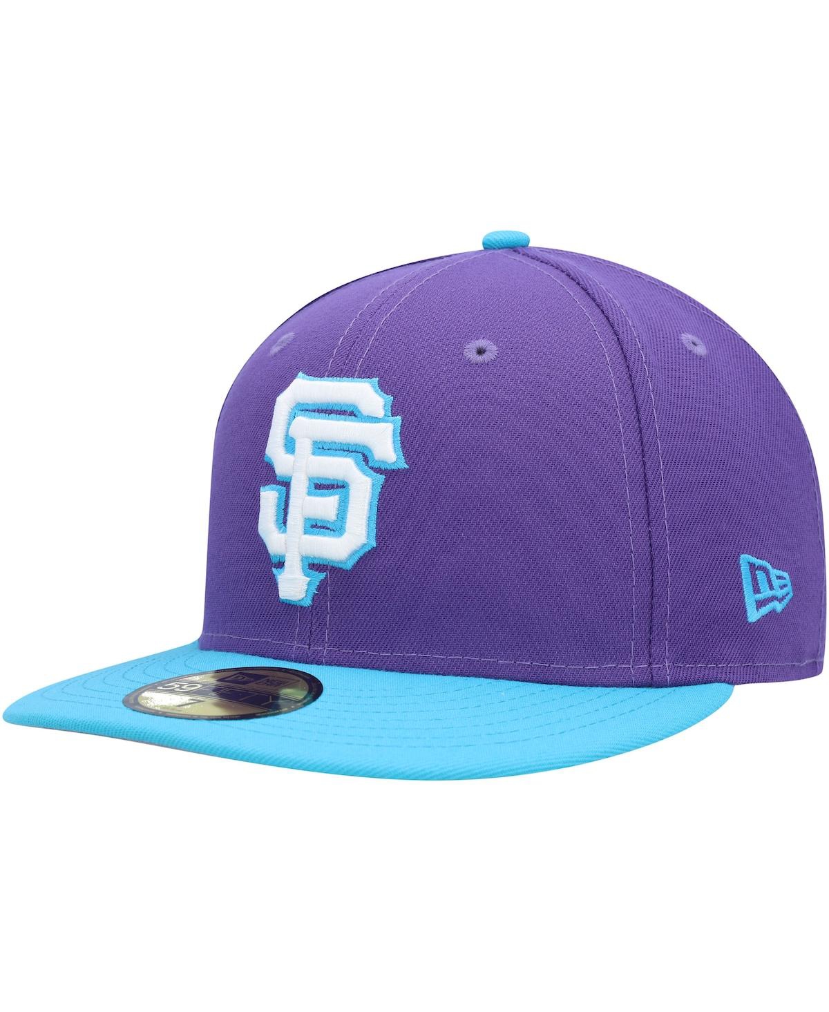 Shop New Era Men's  Purple San Francisco Giants Vice 59fifty Fitted Hat