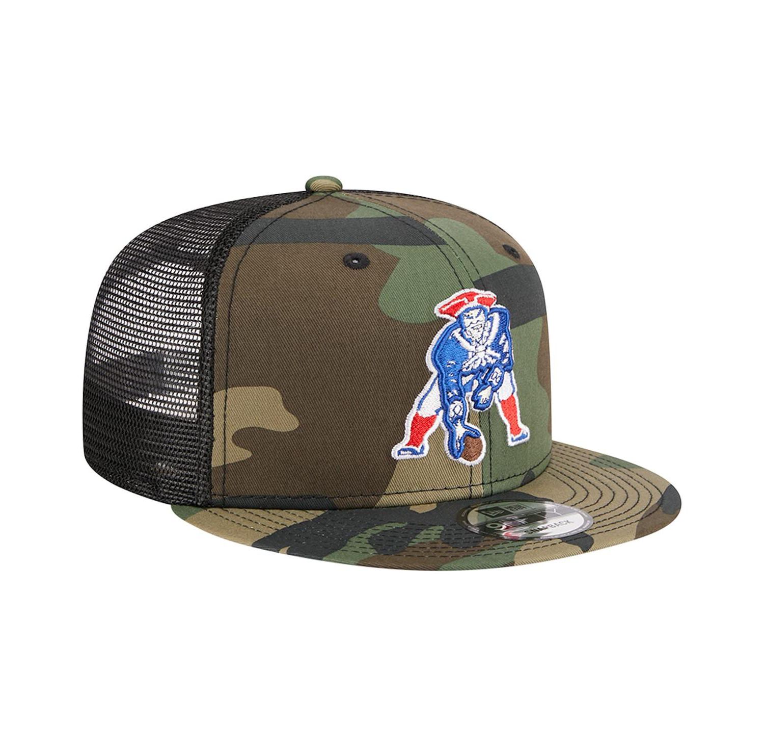 Men's Camo New England Patriots Throwback Main Trucker 9FIFTY Snapback Hat