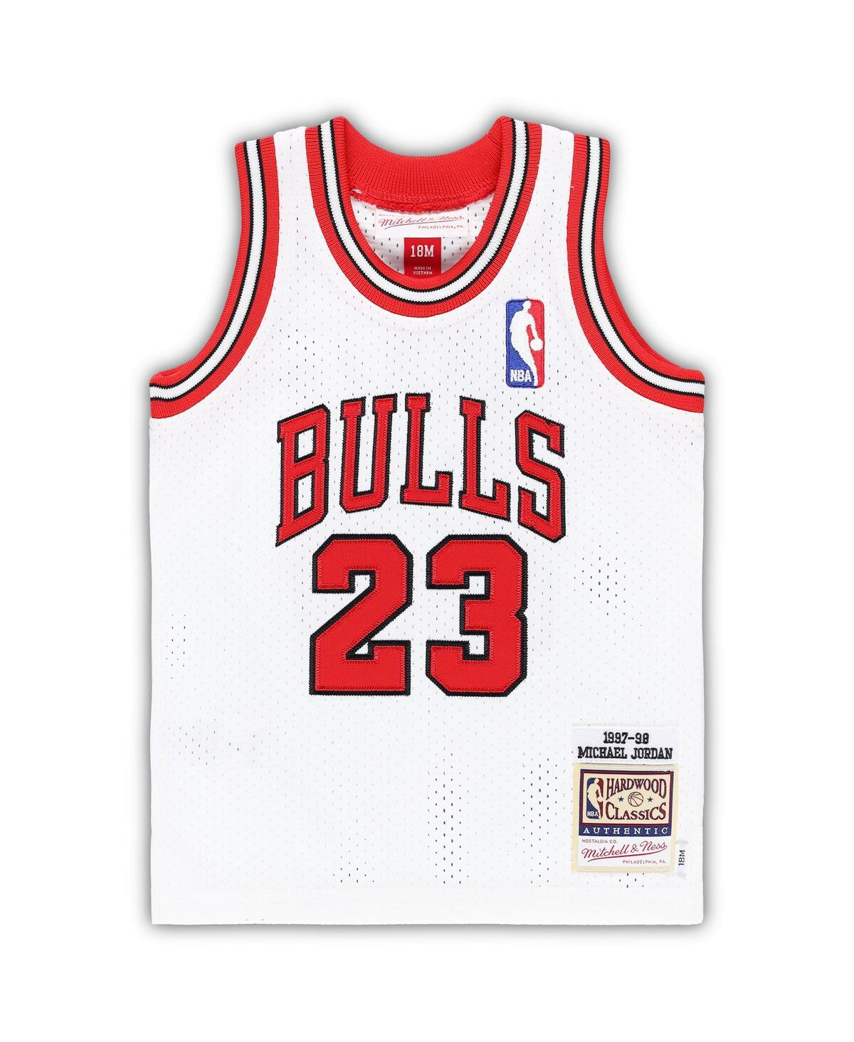 Infant Boys and Girls Mitchell & Ness Michael JordanChicago Bulls 1997/98 Hardwood Classics Authentic Jersey - White