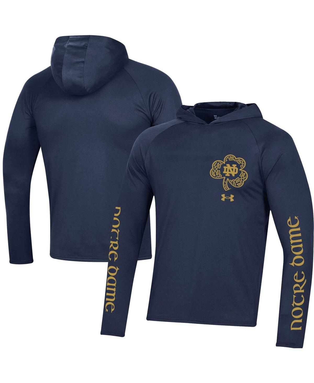 Men's Under ArmourNotre Dame Fighting Irish 2023 Aer Lingus College Football Classic Long Sleeve Hoodie T-shirt - Navy