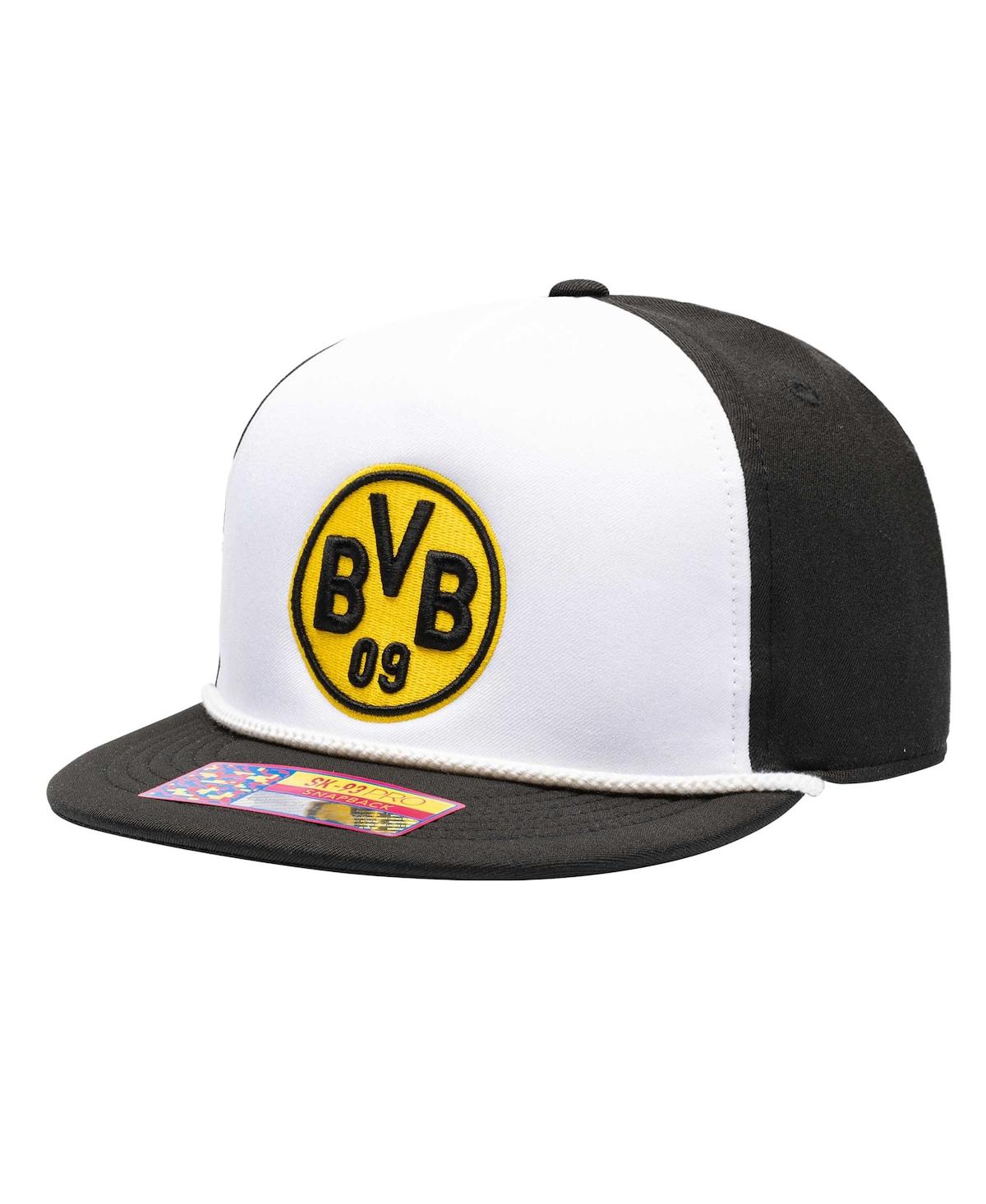 Men's Fan Ink White Borussia Dortmund Avalanche Snapback Hat - White