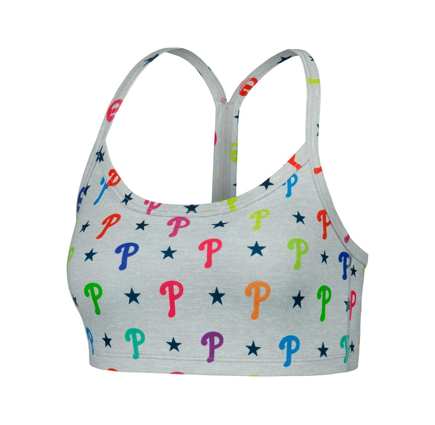 Women's Gray Philadelphia Phillies TLC Rainbow Bra