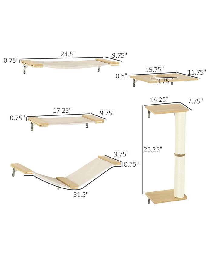 PawHut Unique Cat Tree Made From Cat Shelves with 8 Levels for More