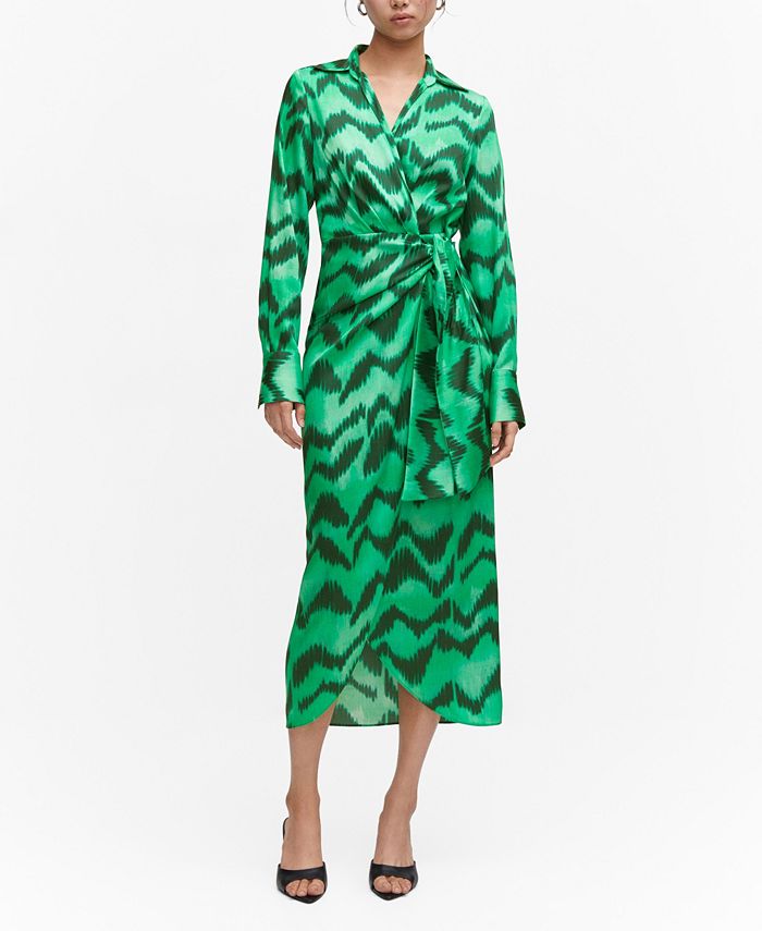 Printed shirt online dress mango