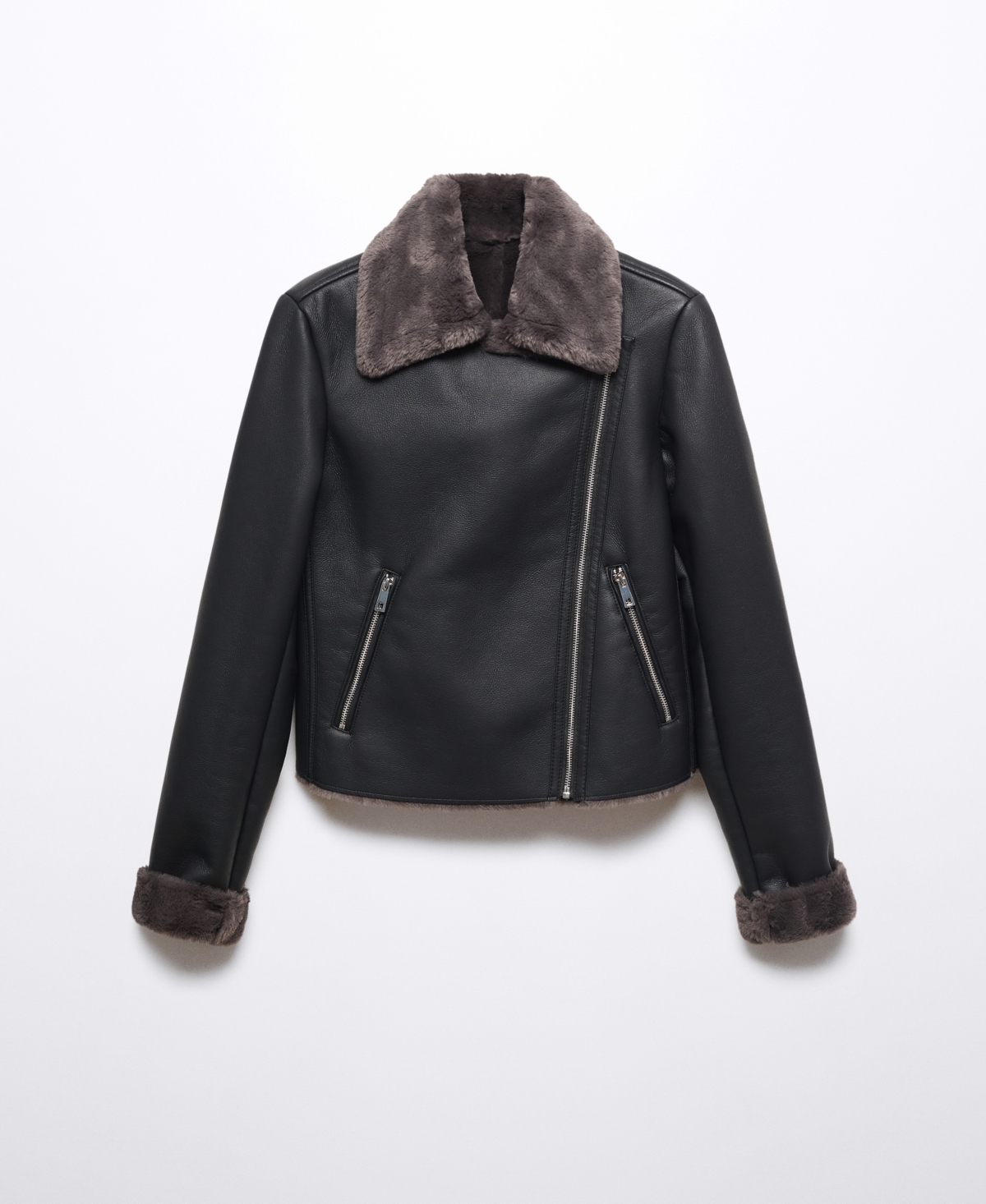 Mango Women's Faux Shearling-Lined Jacket