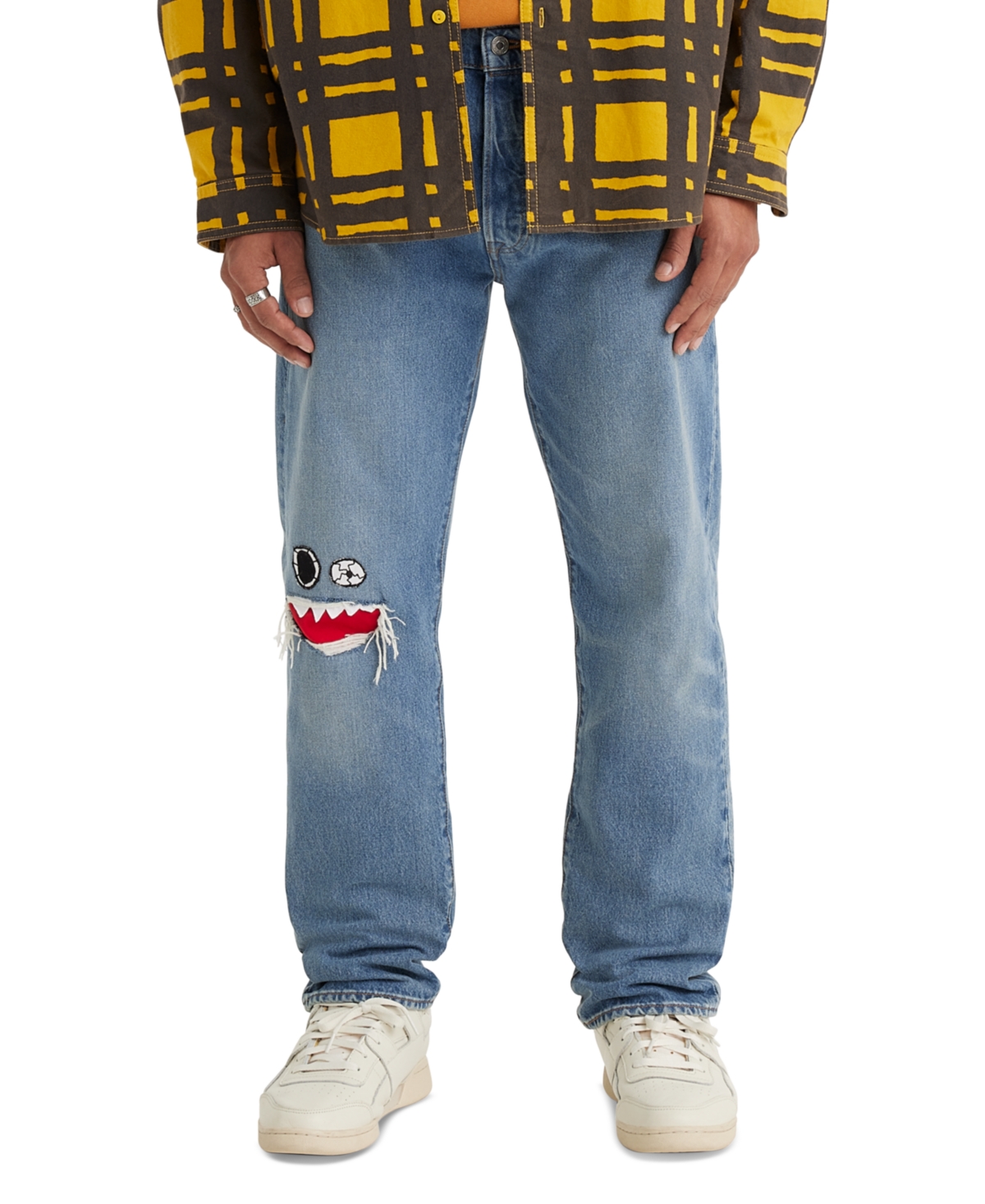 Shop Levi's Men's Elevated 501 Jeans In Shredded