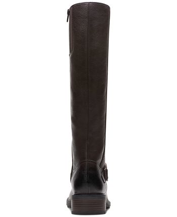 Clarks Hearth Rae Harness Buckled Strap Riding Boots - Macy's
