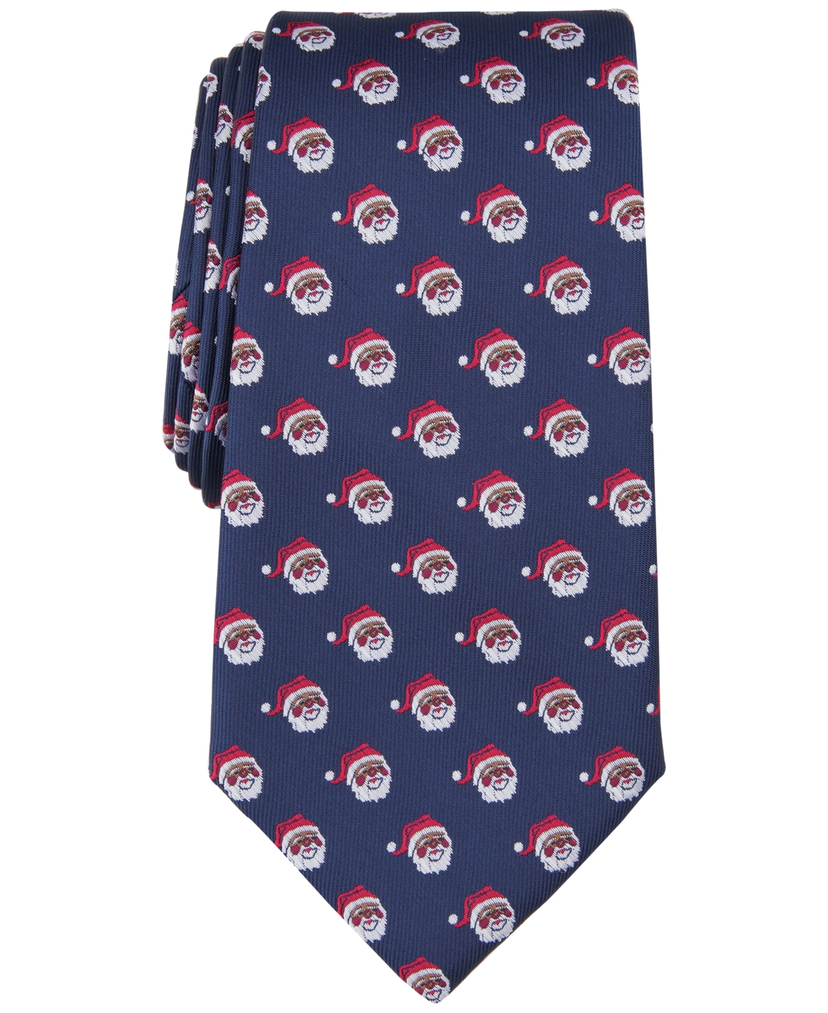 Men's Santa Graphic Tie, Created for Macy's - Navy