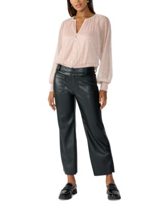 Sanctuary - Women's Marine Faux-Leather Cropped Pants