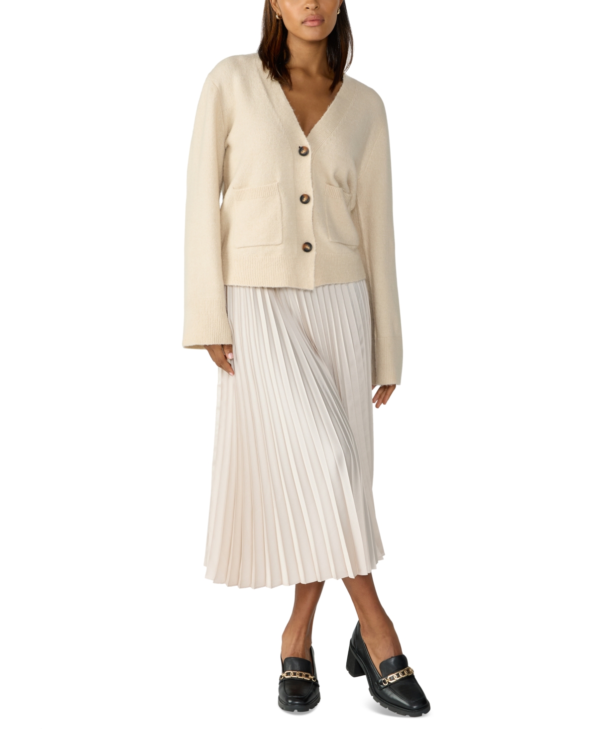 Shop Sanctuary Women's Warms My Heart Button-front Cardigan In Toasted Marshmallow