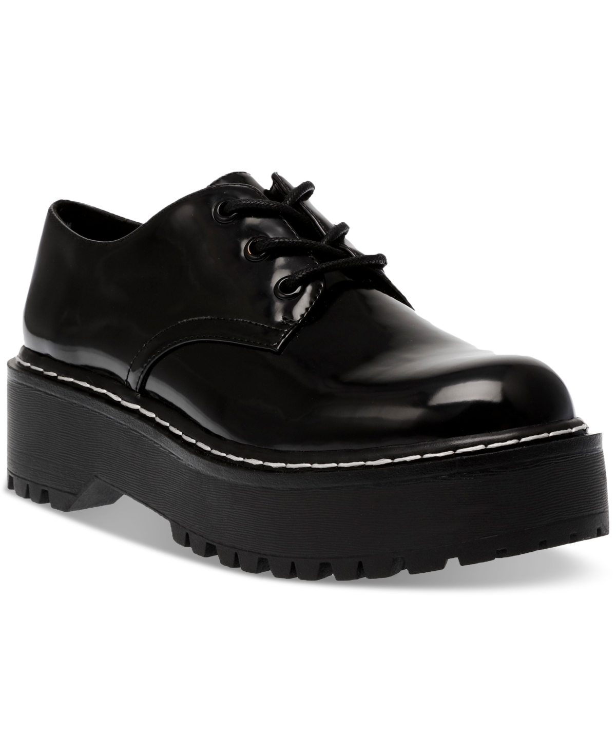 Authentick Lug Oxfords, Created for Macy's - Black Smooth