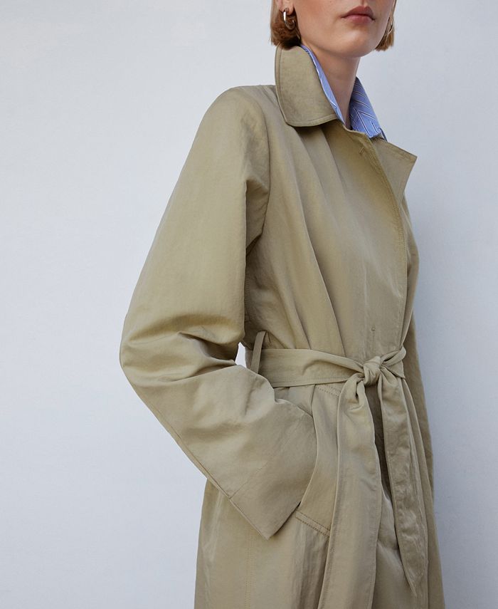 Culture Code Full Size Tied Trench Coat with Pockets