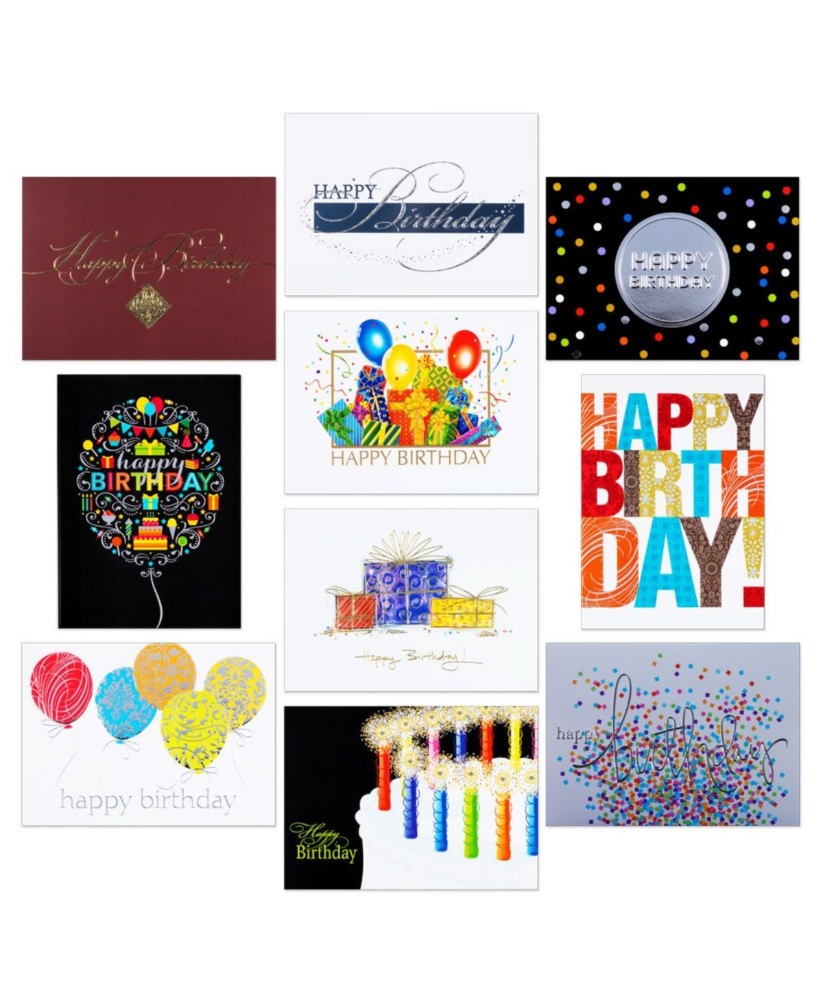 Jam Paper Blank Birthday Card Sets In Happy Birthday Assorted