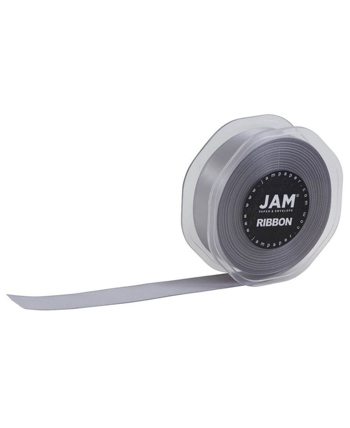 Shop Jam Paper Double Faced Satin Ribbon In Silver