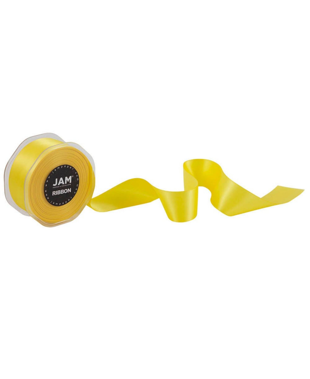 Shop Jam Paper Double Faced Satin Ribbon In Yellow