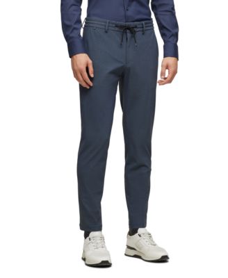 hugo boss slim fit dress pants Navy Straight Leg Pants - All Bottoms
