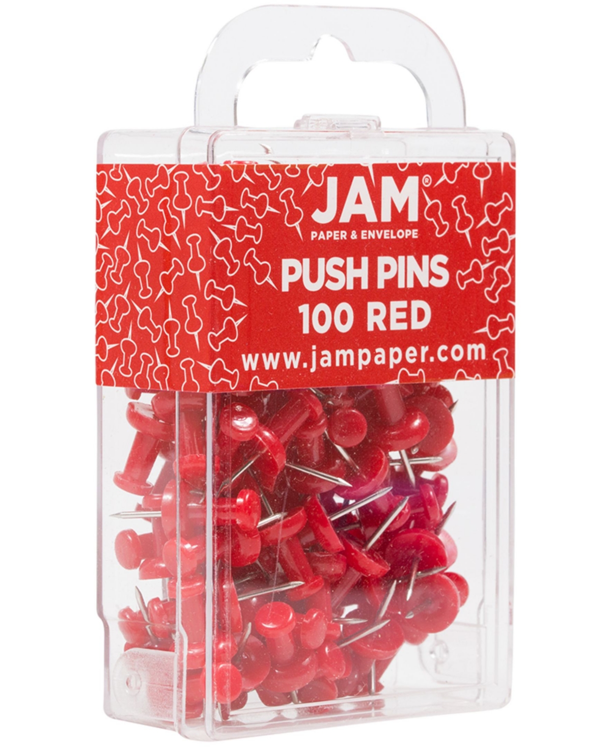 Shop Jam Paper Colorful Push Pins In Red