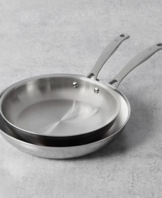 HENCKELS Clad H3 2-Piece Stainless Steel Fry Pan Set