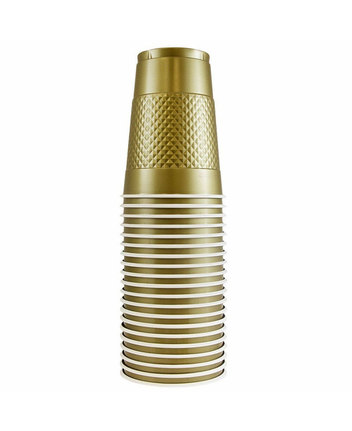 Plastic Party Cups - 16 Ounces - 20 Cups Per Pack - Gold