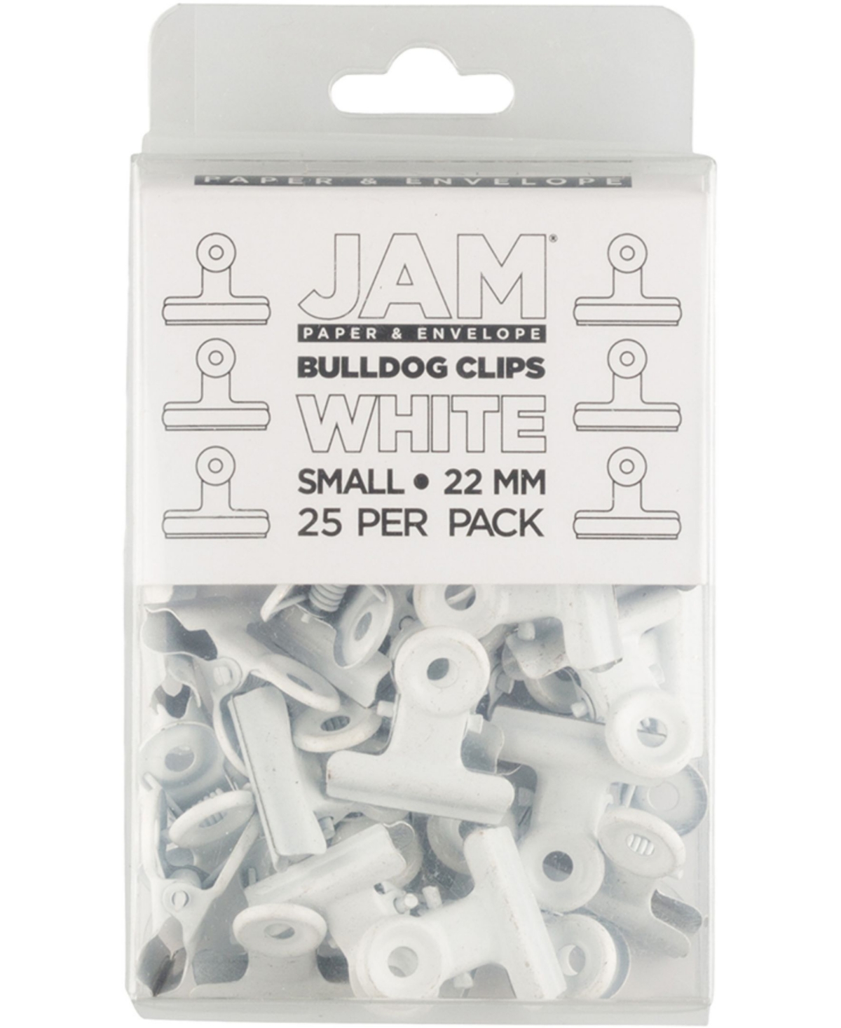 Jam Paper Metal Bulldog Clips In White