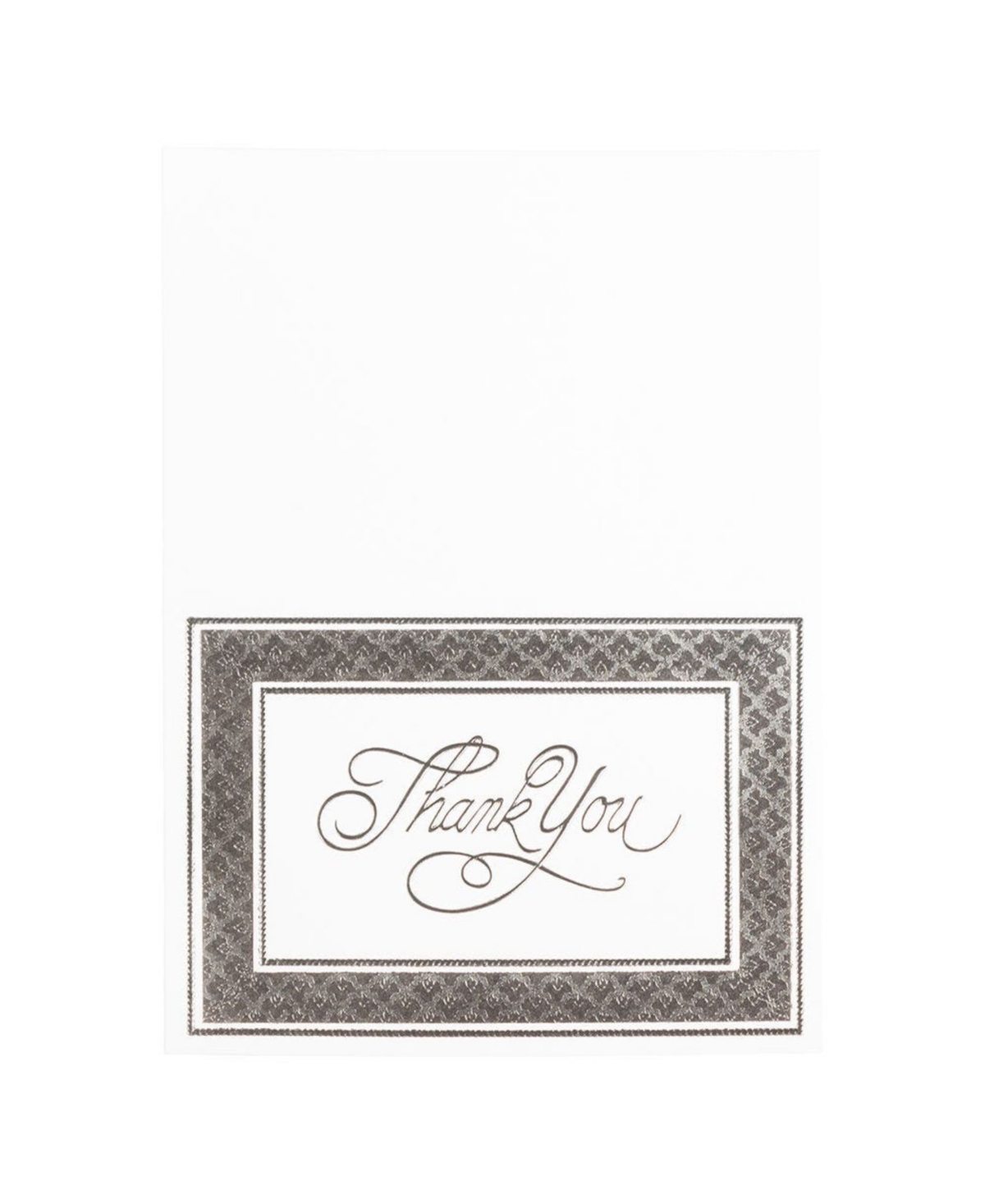 Shop Jam Paper Thank You Card Sets In Silver Border Card With Silver Metallic