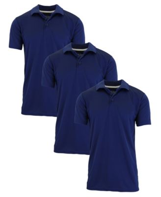 Men's Dry Fit Moisture-Wicking Polo Shirt, Pack of 3