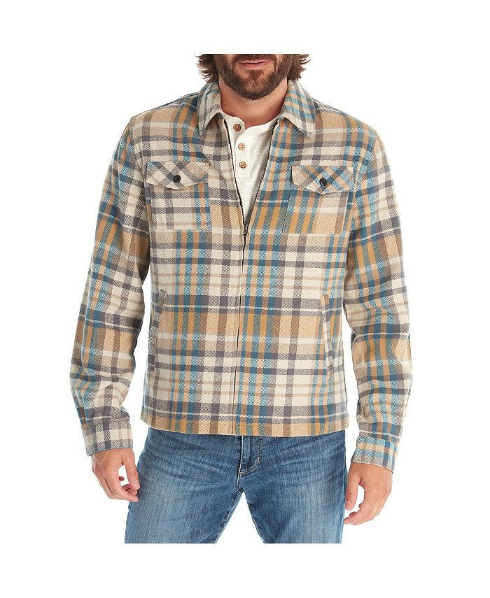 Plaid Zip Up Long Sleeve Jacket